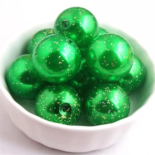 Acrylperlen zur Herstellung von Halsketten, Perlen für Schmuckherstellung, DIY, Handwerk, dunkel, EN8, 20 mm, 100 Stück pro Beutel, 100 Stück pro Beutel von Rfmfkkg