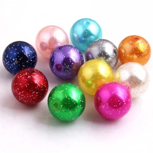 Acrylperlen zur Herstellung von Halsketten, Perlen für Schmuckherstellung, DIY, Handwerk, gemischt, 12 mm, 500 Stück pro Beutel von Rfmfkkg