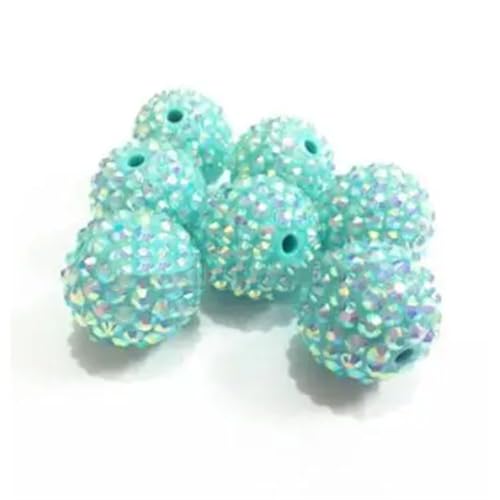 Strassstein-Kugeln für klobige Halsketten/DIY, handgefertigt, 20 mm, 7 Cyan, 20 mm, 100 Stück pro Beutel, 20 mm, 20 mm, 20 mm von Rfmfkkg