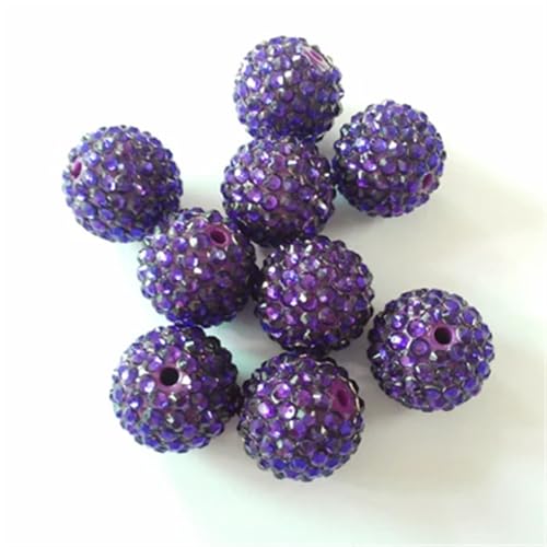 Strassstein-Perlen für klobige Halsketten, DIY, handgefertigt, Stiftschmuck, 20 mm, 100 Stück pro Beutel, 20 mm, 20 mm, 100 Stück pro Beutel von Rfmfkkg