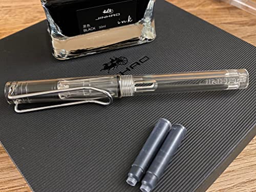 Jinhao 599 Transparenter Füllfederhalter + 5 blaue Patronen (Jinhao 599 Transparent), Stift + Patronen von Rhapsody