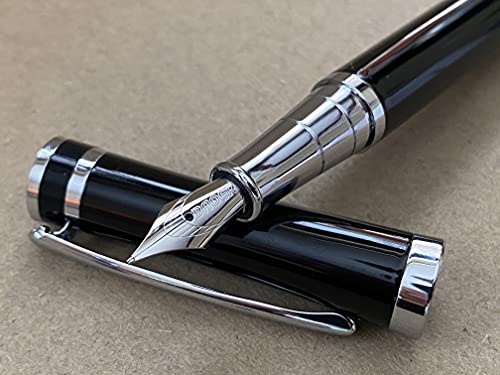 Rhapsody Ink Pens 3035 Füllfederhalter aus Stahl, 0,5 mm, mittelfeine Spitze, Schwarz Rhapsody Ink Pens 3035 Füllfederhalter aus Stahl, 0,5 mm, mittelfeine Spitze, Schwarz von Rhapsody