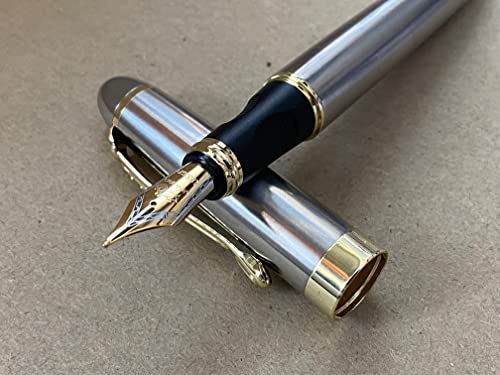 Rhapsody Ink Pens Jinhao x450 Füllfederhalter, 0,5 mm, mittelfeine Spitze, Edelstahl Rhapsody Ink Pens Jinhao x450 Füllfederhalter, 0,5 mm, mittelfeine Spitze, Edelstahl von Rhapsody