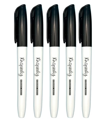 Rhapsody Permanentmarker, feine Spitze, schwarze Tinte (feine Spitze, schwarze Tinte, 5) von Rhapsody