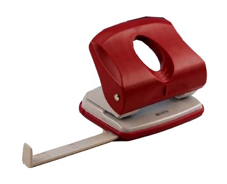 Bürolocher / mit Ansatzschiene / Farbe: rot von Rheita