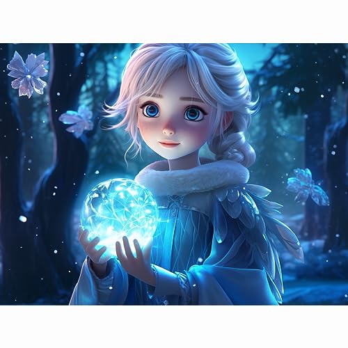 Rheskbecy Diamond Painting Set für Erwachsene,DIY 5D Diamant Painting Prinzessin und der Zauberball,Malen nach Zahlen Diamant Anfänger,Home Wall Decor 30x40cm von Rheskbecy