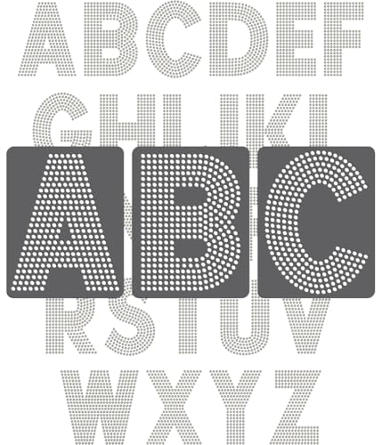 Rhinestone Genie Schriftart – Schriftart – Audacious 12,7 cm magnetische Strass-Schablonen-Set von Rhinestone Genie