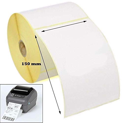 Thermo-Etiketten für Zebra Drucker GK420D GX420D GK420T, Weiß, 100 x 150 mm, 1 Rolle (500 Etiketten) von Rhino Gadget