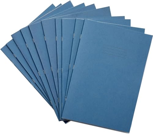 RHINO Ringbuch-Notizheft, DIN A4, 15 mm, Liniert, 80 Seiten, A4, Hellblau, 10 Stück von Rhino