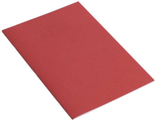 RHINO Ringbuch-Notizheft, DIN A4, 5 mm Kariert, 80 Seiten, 10 Stück, Rot von Rhino