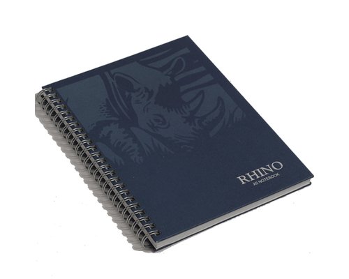 Rhino Stationery A5-Notizbuch, Hardcover, 160 Seiten, linierter Notizblock, blauer Einband, Tagebuch, Notizbuch Rhino Stationery A5-Notizbuch, Hardcover, 160 Seiten, linierter Notizblock, blauer Einband, Tagebuch, Notizbuch von Rhino