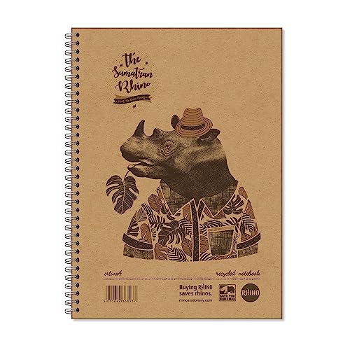 Rhino Recycled Save the Rhino Notizblock, A4, liniert, Hardback, 160 Seiten Rhino Recycled Save the Rhino Notizblock, A4, liniert, Hardback, 160 Seiten von Rhino