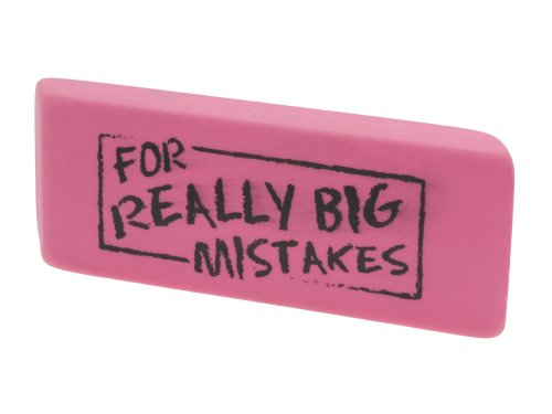 Riesen-Radiergummi for Really Big Mistakes - pink von Rhode Island Novelty