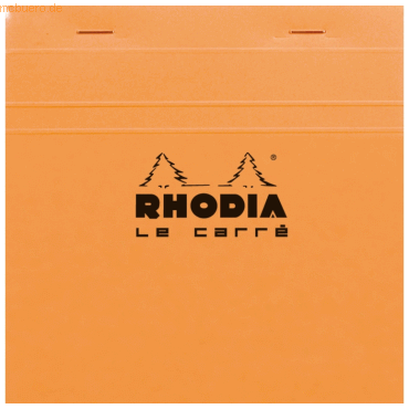 10 x Rhodia Notizblock Le Carre 14,8x14,8cm 80 Blatt 80g kariert orang von Rhodia