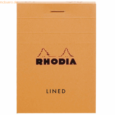 10 x Rhodia Notizblock Rhodia Nr. 11 A7 liniert 80 Blatt orange von Rhodia