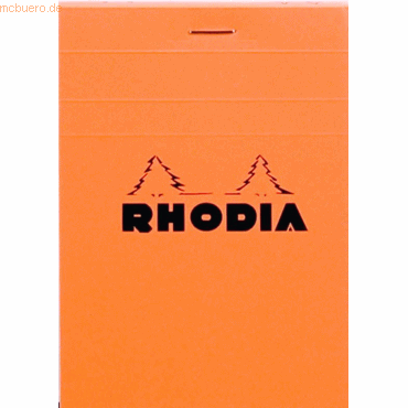 10 x Rhodia Notizblock Rhodia Nr. 12 8,5x12cm kariert 80 Blatt orange 10 x Rhodia Notizblock Rhodia Nr. 12 8,5x12cm kariert 80 Blatt orange von Rhodia
