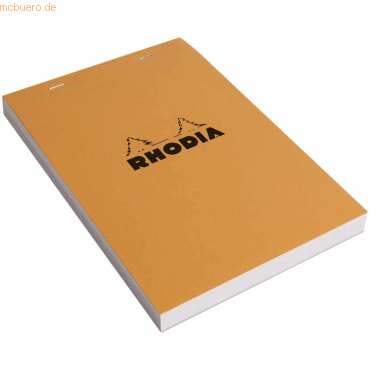10 x Rhodia Notizblock Rhodia Nr. 16 A5 blanko 80 Blatt orange von Rhodia