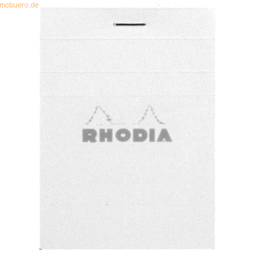 10 x Rhodia Notizblock White Nr. 11 A7 liniert 80 Blatt weiß von Rhodia