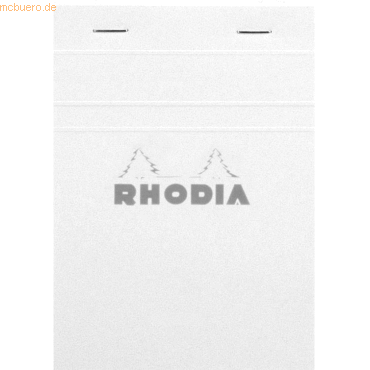 10 x Rhodia Notizblock White Nr. 13 A6 kariert 80 Blatt weiß von Rhodia