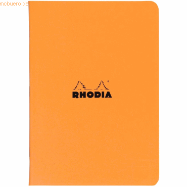 10 x Rhodia Notizheft A4 48 Blatt 80g liniert orange von Rhodia