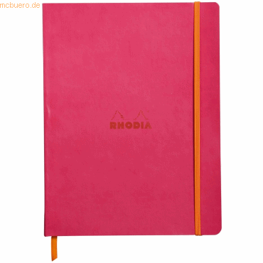 2 x Rhodia Notizbuch Flex 19x25cm liniert 90g/qm 80 Blatt himbeer von Rhodia