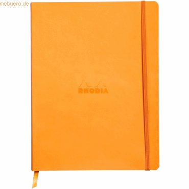 Rhodia Notizbuch Flex 19x25cm liniert 90g/qm 80 Blatt orange von Rhodia
