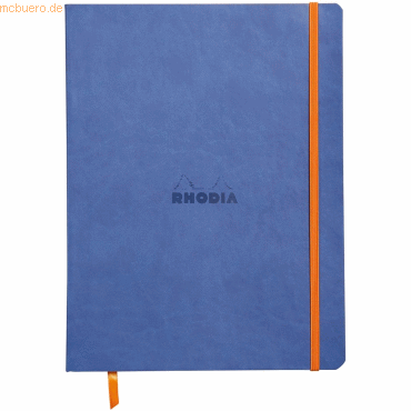 2 x Rhodia Notizbuch Flex 19x25cm liniert 90g/qm 80 Blatt saphirblau von Rhodia