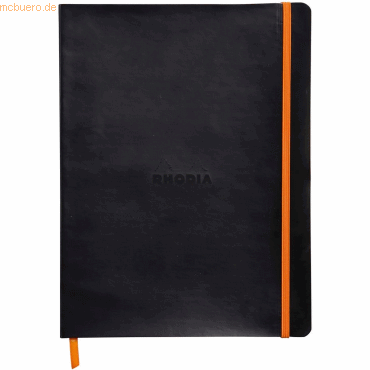 2 x Rhodia Notizbuch Flex 19x25cm liniert 90g/qm 80 Blatt schwarz von Rhodia