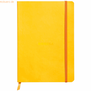 2 x Rhodia Notizbuch Flex A5 liniert 90g/qm 80 Blatt Gelb von Rhodia