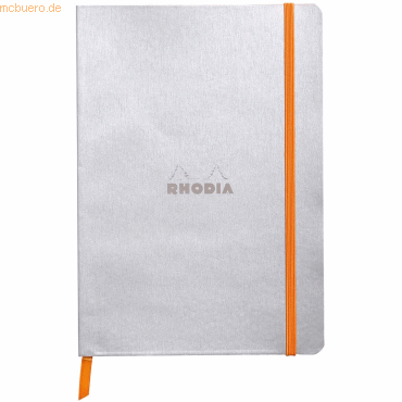 2 x Rhodia Notizbuch Flex A5 liniert 90g/qm 80 Blatt silber von Rhodia