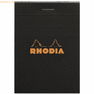 20 x Rhodia Schreibblock Rhodia Nr. 10 5,2x7,5cm 60 Blatt kariert schw von Rhodia