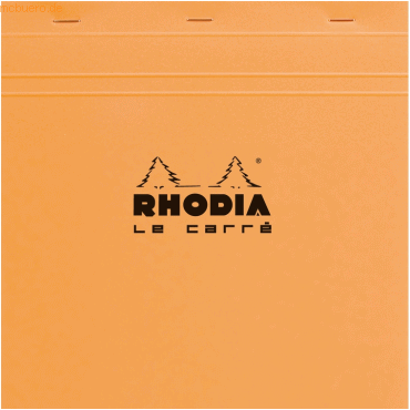 Rhodia Notizblock Le Carre quadratisch 21x21cm 80 Blatt 80g kariert or von Rhodia