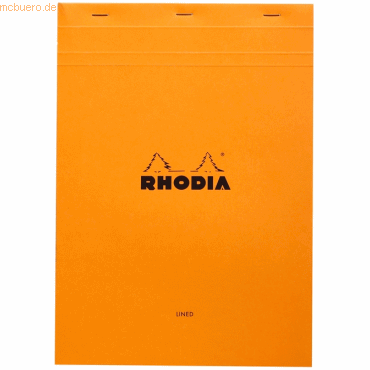 5 x Rhodia Notizblock Nr. 18 A4 21x29,7cm 80 Blatt 80g liniert mit Ran von Rhodia