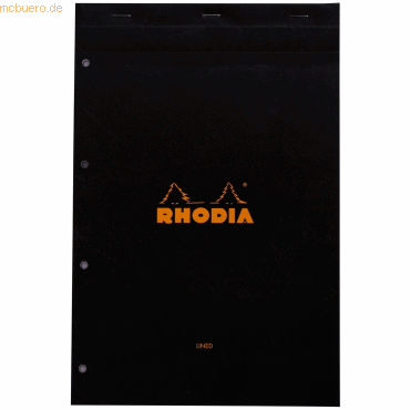 5 x Rhodia Notizblock Rhodia Nr. 20 A4+ liniert mit Rand 80 Blatt gelo von Rhodia