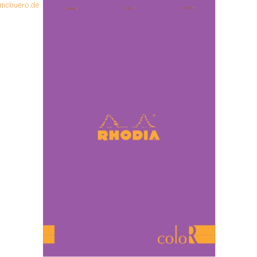 5 x Rhodia Notizblock color A4 liniert 70 Blatt lila von Rhodia