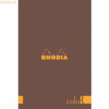5 x Rhodia Notizblock color A4 liniert 70 Blatt schoko von Rhodia