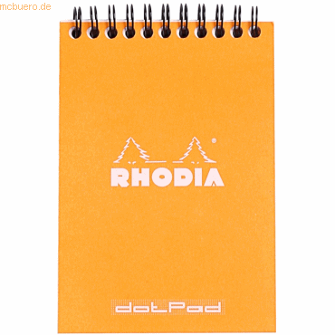 5 x Rhodia Spiralnotizblock A6 80 Blatt 80g Dot Lineatur orange 5 x Rhodia Spiralnotizblock A6 80 Blatt 80g Dot Lineatur orange von Rhodia