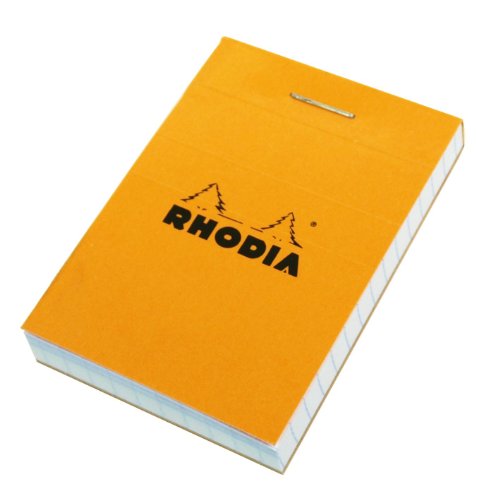 Rhodia 10200C Notizblock (kariert, 52 x 75 mm, 80 Blatt) 1 Stück orange von Rhodia