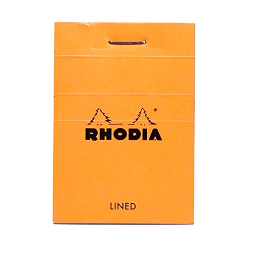 Rhodia 10600C Notizblock liniert, 52 x 75 mm, 80 Blatt, 1 Stück orange von Rhodia