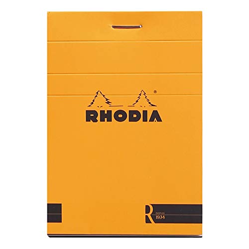 Rhodia 112011C Block elfenbein, liniert, 90 g, 74 x 105 mm, 70 Blatt, orange von Rhodia