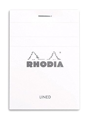 Rhodia 11201C Notizblock geheftet, kariert, 80g, DIN A7, 74 x 105 mm, 80 Blatt, mikroperforiert, 1 Stück, Weiß Rhodia 11201C Notizblock geheftet, kariert, 80g, DIN A7, 74 x 105 mm, 80 Blatt, mikroperforiert, 1 Stück, Weiß von Rhodia