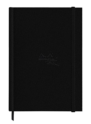 Rhodia 116159C - Rhodia Touch Zeichenbuch Watercolor Book, mit satinierter Körnung aus 100% Baumwolle 300g, DIN A4 Hochformat, 20 Blatt, ideal für Aquarell und Mischtechniken, Schwarz, 1 Stück von Rhodia