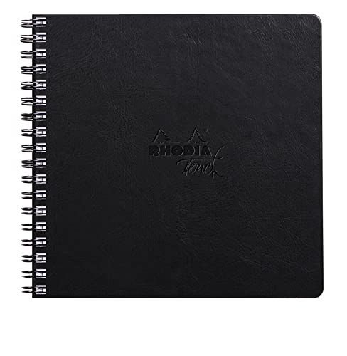 Rhodia 116185C - Rhodia Touch Spiralalbum Mixed Media Book, Doppelspirale, 32 Blatt Paint'ON-Papier extraweiß 250g, 21x21 cm, ideal für Mischtechniken und Kunst, Schwarz, 1 Stück Rhodia 116185C - Rhodia Touch Spiralalbum Mixed Media Book, Doppelspirale, 32 Blatt Paint'ON-Papier extraweiß 250g, 21x21 cm, ideal für Mischtechniken und Kunst, Schwarz, 1 Stück von Rhodia