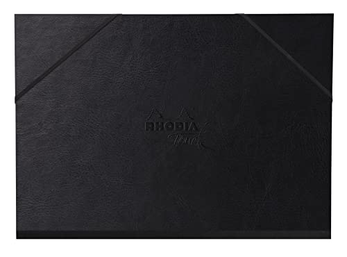 Rhodia 116194C - Sammelmappe / Zeichenmappe mit Gummizug, 3 Klappen, aus Kunstleder, 52x72 cm, zum Schutz, Aufbewahrung & für den Transport von Zeichnungen & Skizzen, Schwarz, 1 Stück Rhodia 116194C - Sammelmappe / Zeichenmappe mit Gummizug, 3 Klappen, aus Kunstleder, 52x72 cm, zum Schutz, Aufbewahrung & für den Transport von Zeichnungen & Skizzen, Schwarz, 1 Stück von Rhodia