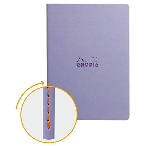 Rhodia 116459C Rhodiarama Notizbuch (ideal für Ihre Notizen, DIN A5, 14,8 x 21 cm, 32 Blatt, dot, Premium Velinpapier 85g, elfenbein) 1 Stück, iris von Rhodia