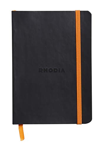 Rhodia 117302C Notizheft (mit weichem Umschlag, liniert, 72 Blatt, DIN A6, 10,5 x 14,8 cm) 1 Stück schwarz von Rhodia