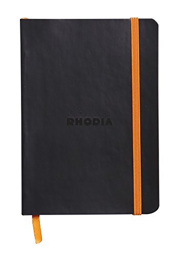 Rohida Rhodia 117302C Notizheft (mit weichem Umschlag, liniert, 72 Blatt, DIN A6, 10,5 x 14,8 cm) 1 Stück schwarz von Rhodia