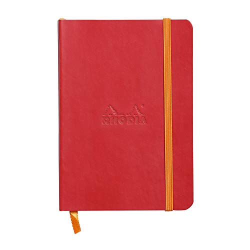 Rhodia 117363C Notizheft Rhodiarama mit weichem Umschlag, dot grid, 72 Blatt, 90 g elfenbeinfarbenes Papier, A6 105 x 148 mm, Lesezeichen, Innentasche,1 Stück,mohnrot Rhodia 117363C Notizheft Rhodiarama mit weichem Umschlag, dot grid, 72 Blatt, 90 g elfenbeinfarbenes Papier, A6 105 x 148 mm, Lesezeichen, Innentasche,1 Stück,mohnrot von Rhodia