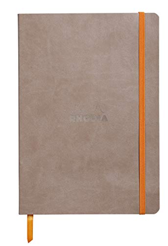 Rhodia 117404C Notizheft (mit weichem Umschlag, liniert, 80 Blatt, DIN A5, 14,8 x 21 cm) 1 Stück maulwurfsgrau von Rhodia