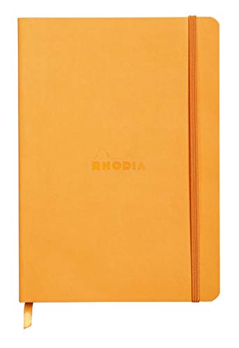 Rhodia 117415C Notizheft (mit weichem Umschlag, liniert, 80 Blatt, DIN A5, 14,8 x 21 cm) 1 Stück orange von Rhodia